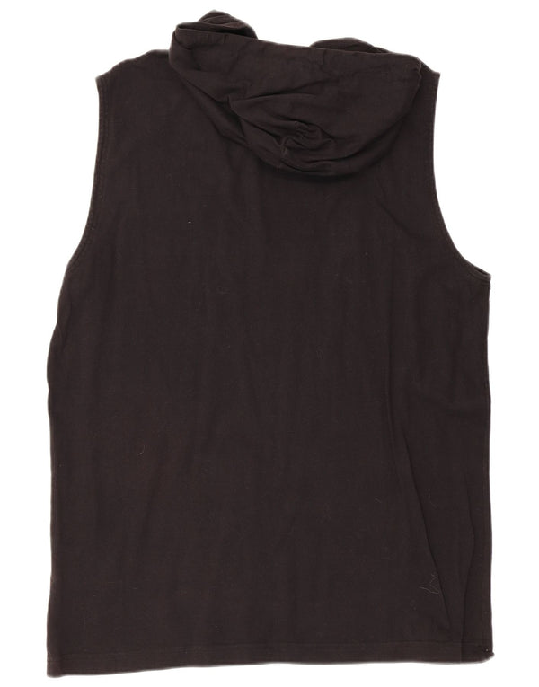 Colete gráfico masculino com capuz Champion XL algodão preto