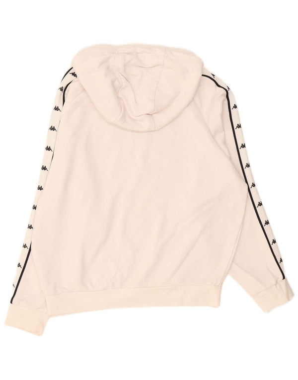 Kappa Mens Graphic Hoodie Jumper XS Algodão Branco