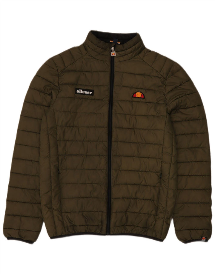 Jaqueta acolchoada masculina Ellesse UK 36 poliéster cáqui pequeno