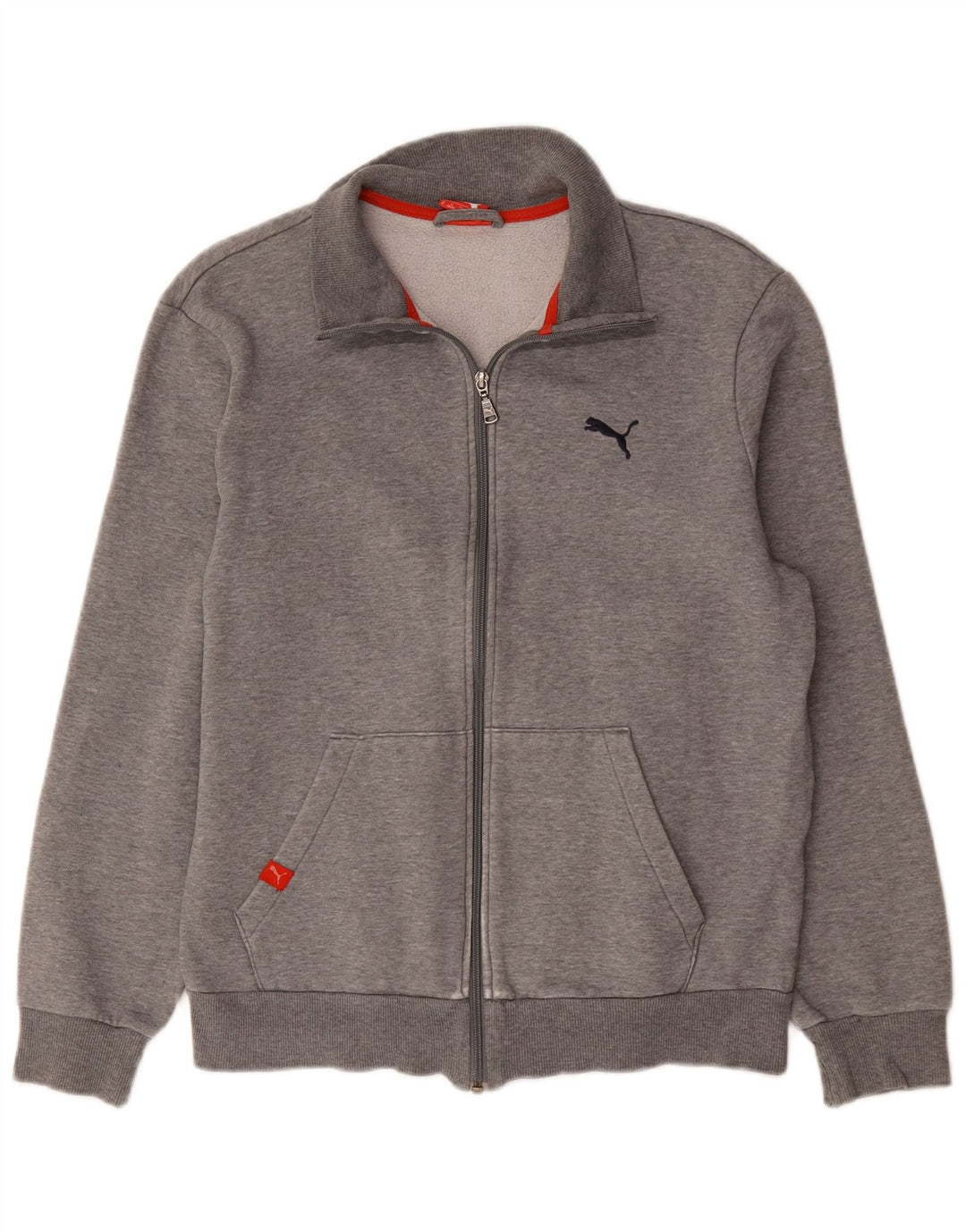 Puma Mens Tracksuit Top Jacket Médio Algodão Cinza