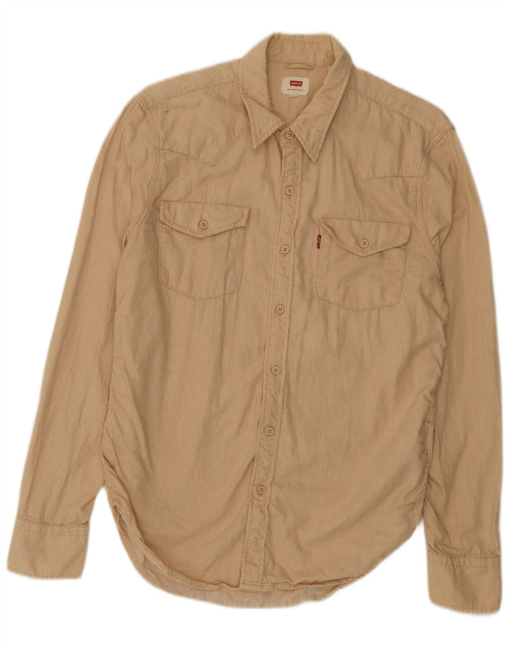 Camisa masculina LEVI'S de algodão bege médio