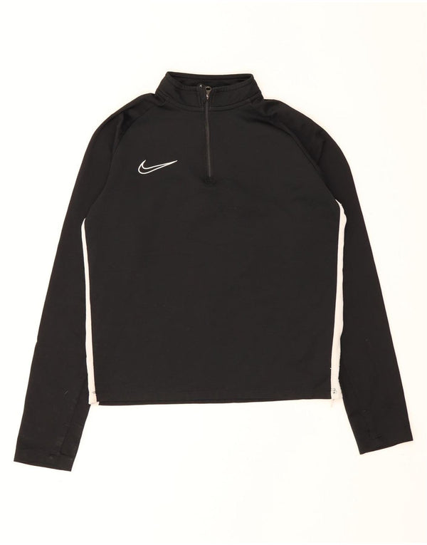 Casaco de treino Nike Boys Dri Fit Zip Neck 10-11 anos médio preto