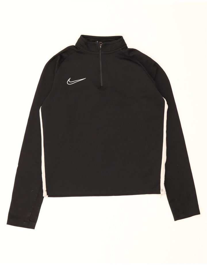Casaco de treino Nike Boys Dri Fit Zip Neck 10-11 anos médio preto