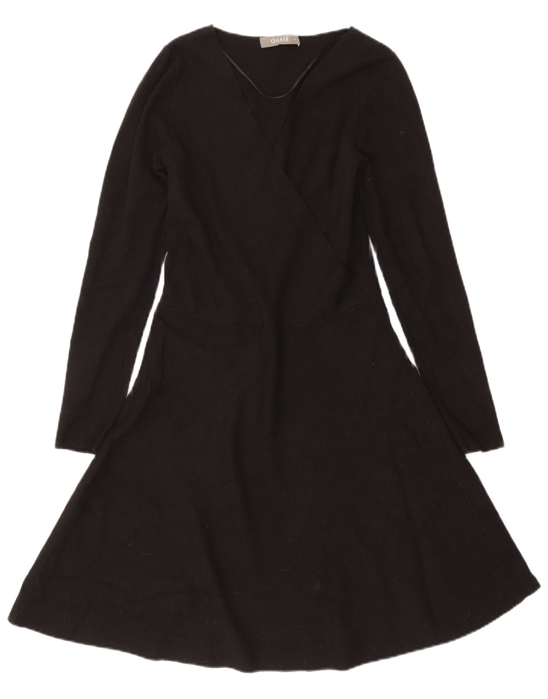Vestido jumper feminino Oasis Reino Unido 10 pequeno viscose preta