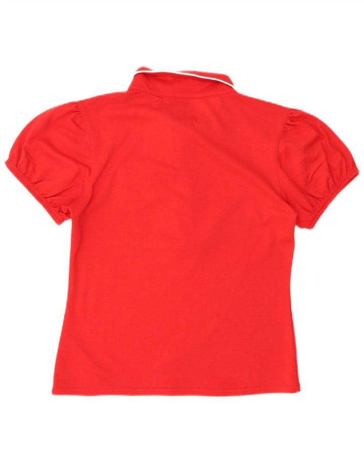 Camisa polo feminina FILA UK 16 grande algodão vermelho