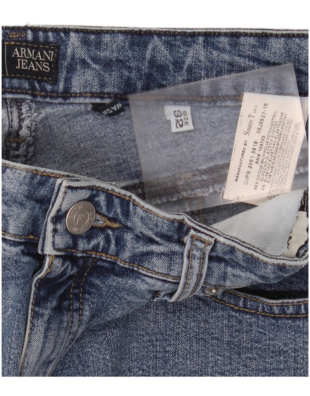 Armani Jeans Masculino Bootcut Jeans W32 L30 Azul Algodão
