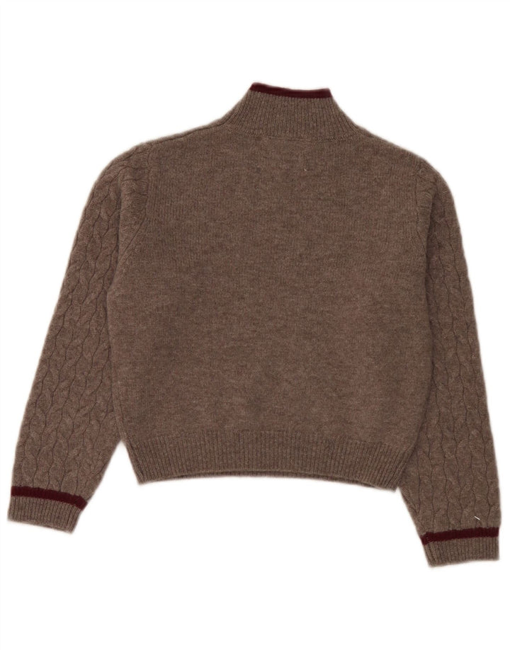 Suéter Zara Boys com gola tartaruga 8-9 anos lã marrom