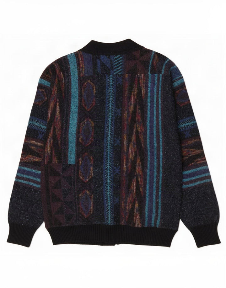 Suéter cardigã masculino Luciano Chiari IT 48 médio multicolorido geométrico
