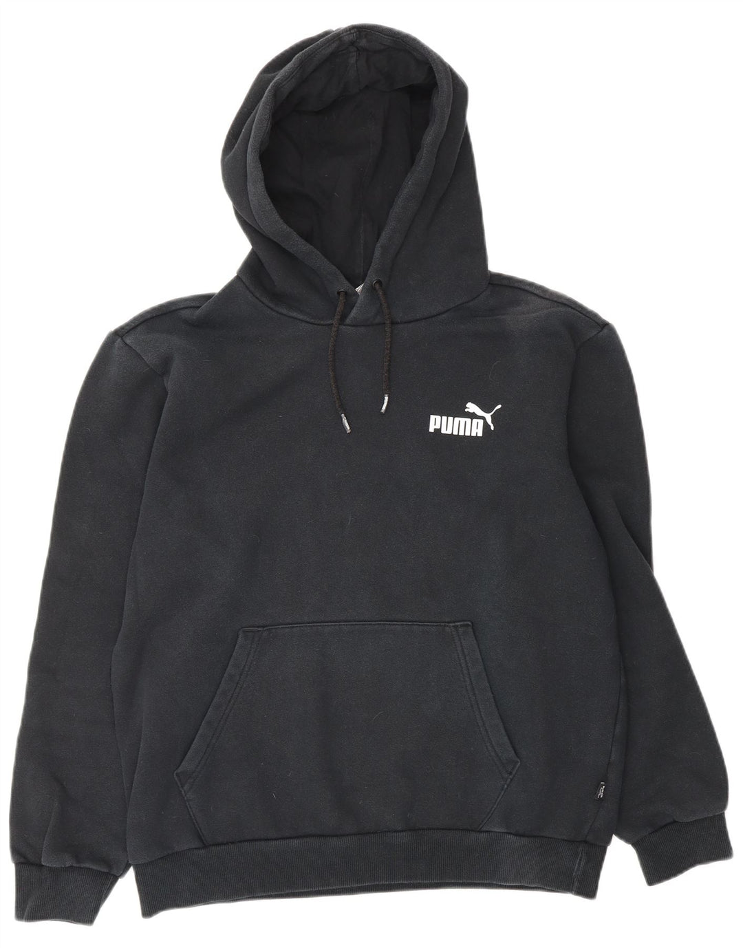 PUMA Mens Hoodie Jumper Médio Algodão Preto