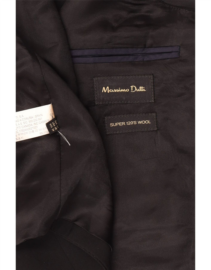 Colete masculino Massimo Dutti EU 48 lã preta média