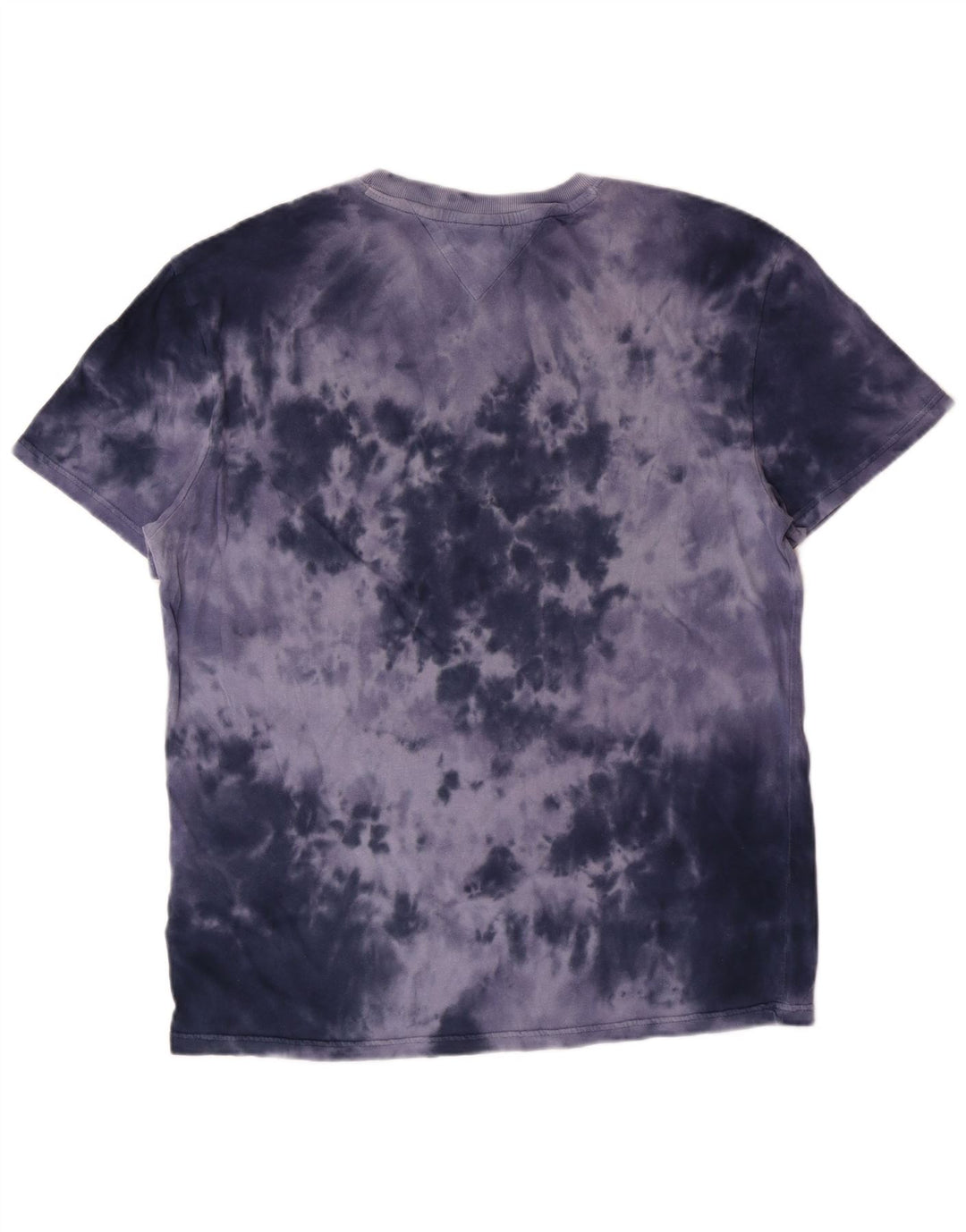 Camiseta masculina TOMMY HILFIGER com estampa gráfica grande de algodão tie-dye azul