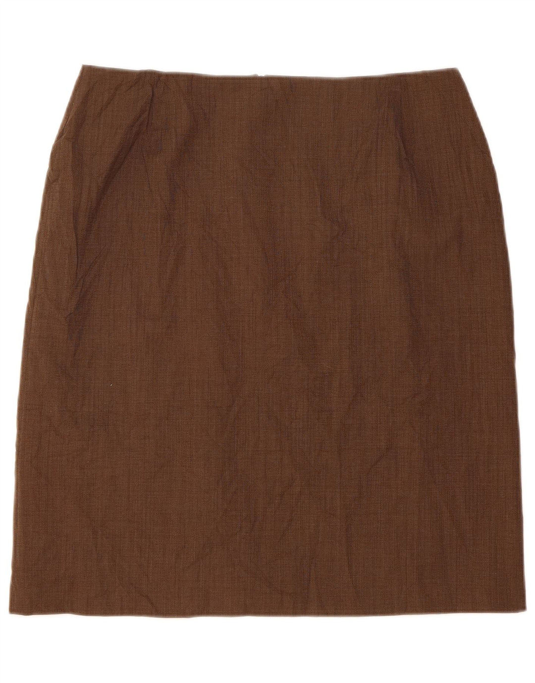 Saia lápis feminina MARKS & SPENCER UK 18 XL W32 lã marrom