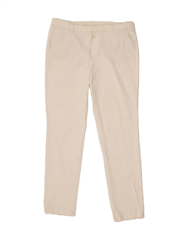 MASSIMO DUTTI Womens Slim Chino Trousers EU 42 Large W32 L31 Off White Vintage Massimo Dutti and Second-Hand Massimo Dutti from Messina Hembry 