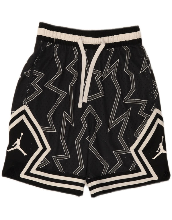 Jordan Mens Sport Shorts Pequeno Poliéster Geométrico Preto