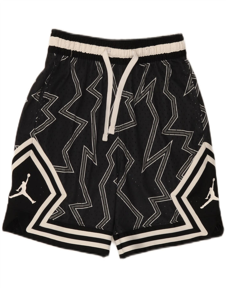 Jordan Mens Sport Shorts Pequeno Poliéster Geométrico Preto