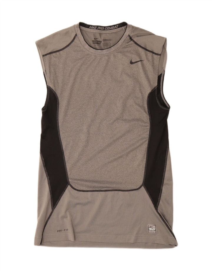 Colete de compressão masculino NIKE Top 2XL cinza Colourblock poliéster