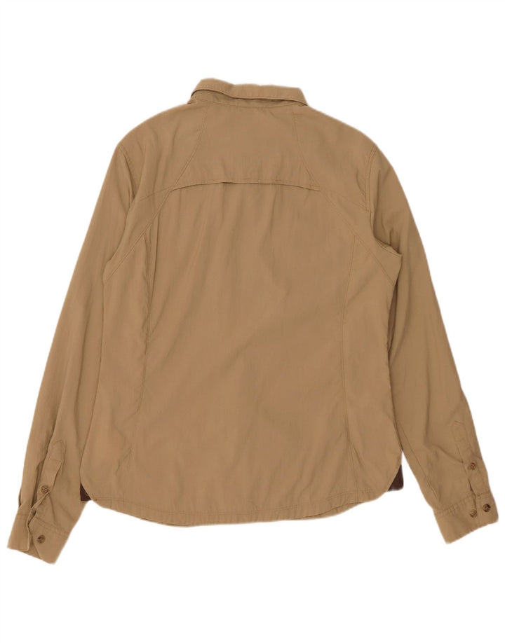 Camisa feminina BRUGI UK 16 grande poliamida bege