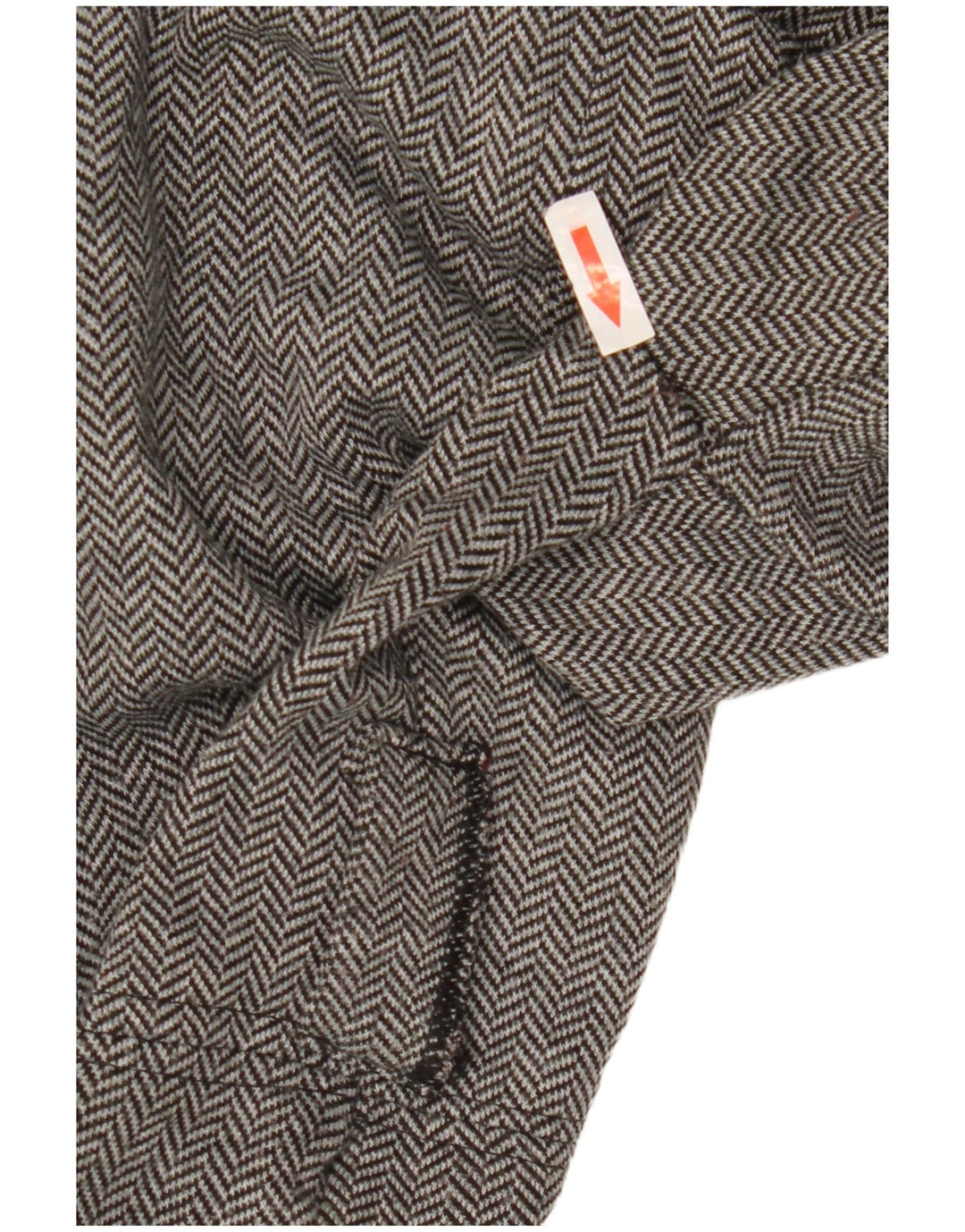 Sobretudo aberto feminino Zara UK 10 espinha de peixe cinza pequeno