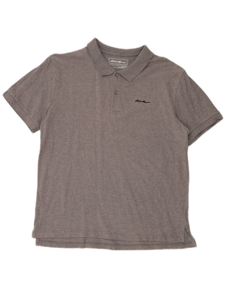 Camisa pólo masculina Eddie Bauer grande cinza
