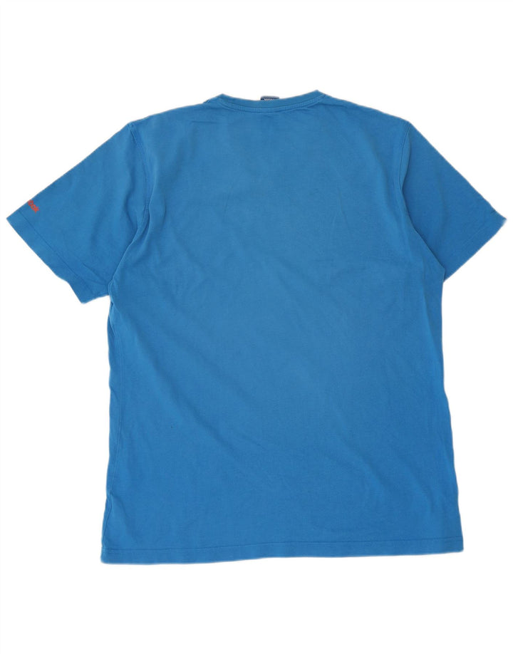 Camiseta gráfica masculina Reebok Top grande algodão azul