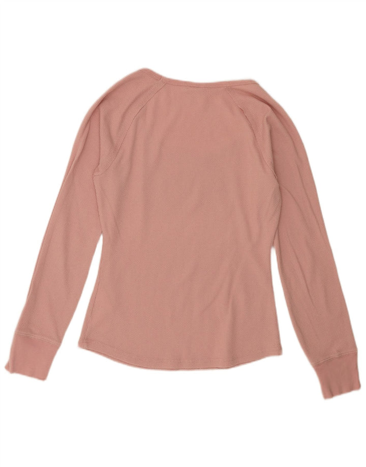 Guess Top gráfico feminino manga comprida UK 14 grande poliéster rosa