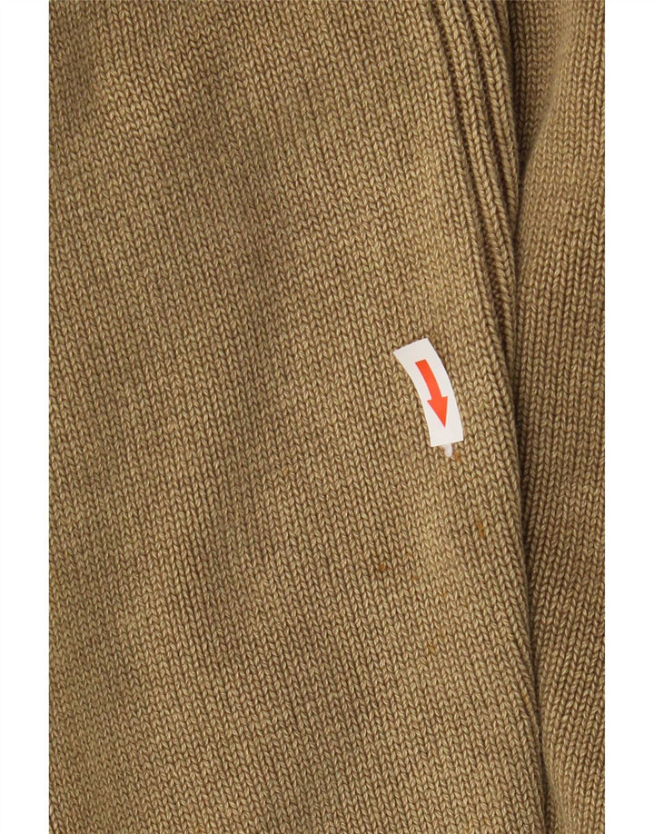 Suéter masculino Camp David com zíper e gola em algodão marrom 2XL