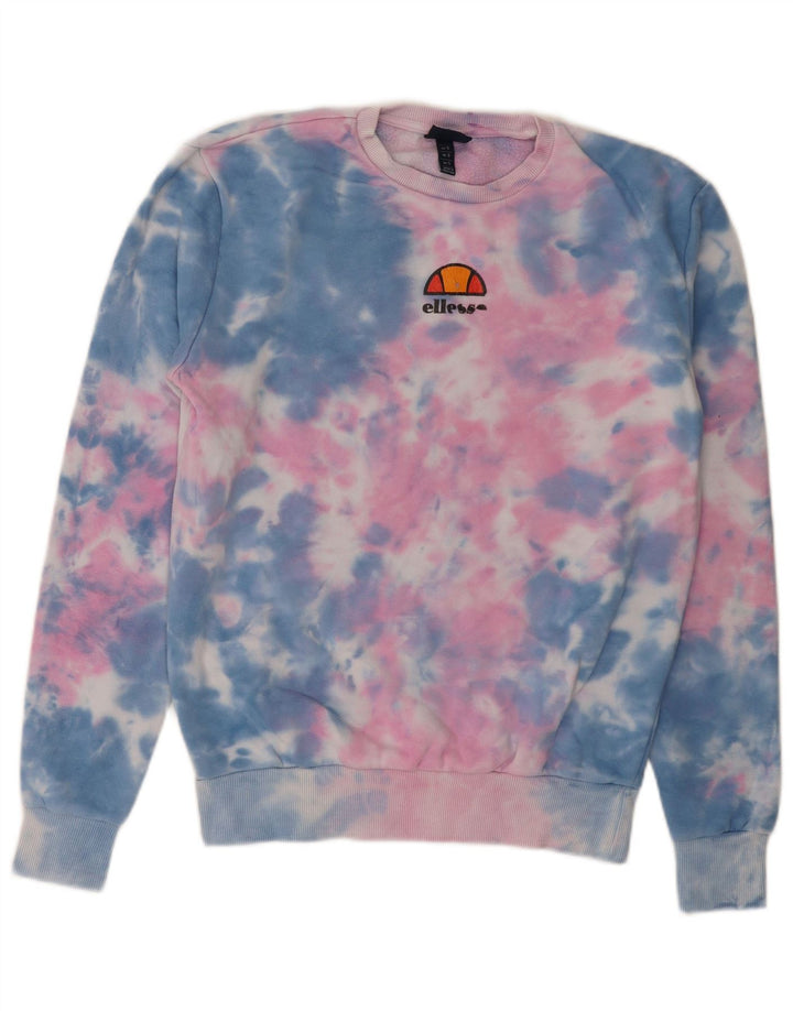 Ellesse Moletom Masculino Jumper Pequeno Multicolorido Tie Dye Algodão