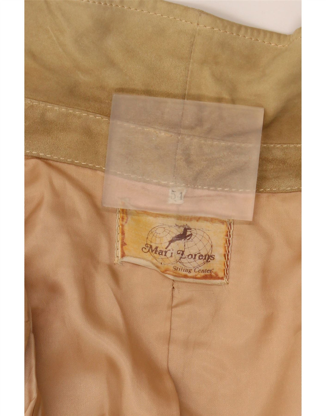 Jaqueta bomber masculina vintage de camurça UK 38 bege médio