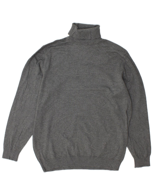 Suéter feminino Zara com gola redonda e viscose cinza grande Reino Unido 16