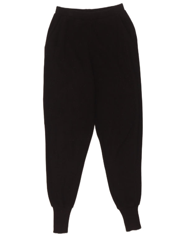 Zara Calça feminina de malha de malha Joggers UK 10 pequena preta