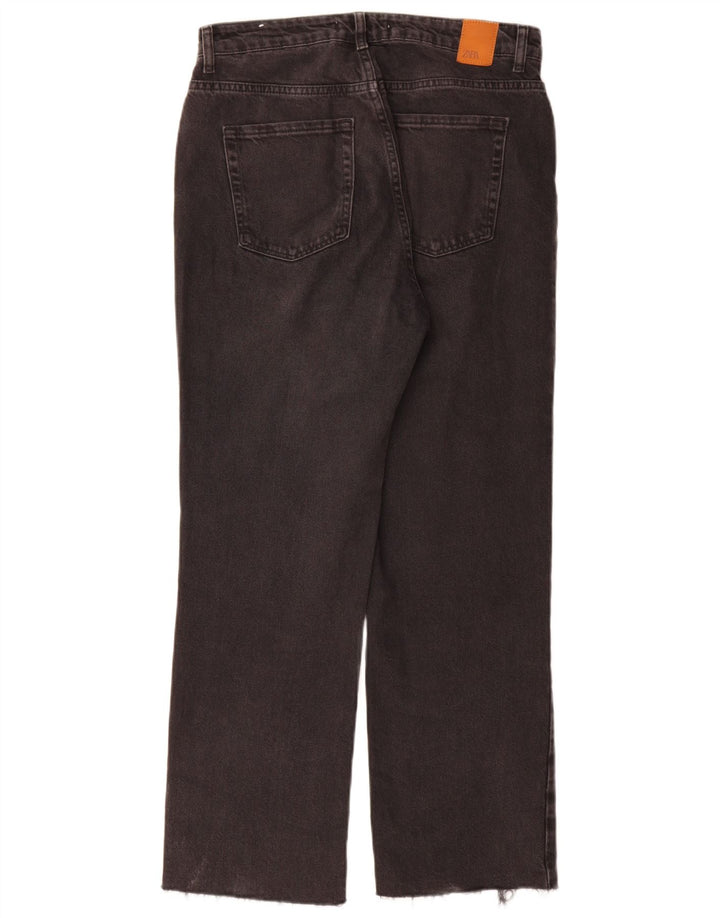 Calça jeans reta feminina Zara EU 40 médio W30 L29 algodão cinza