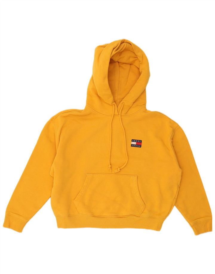TOMMY JEANS Suéter oversized feminino UK 6 XS algodão amarelo