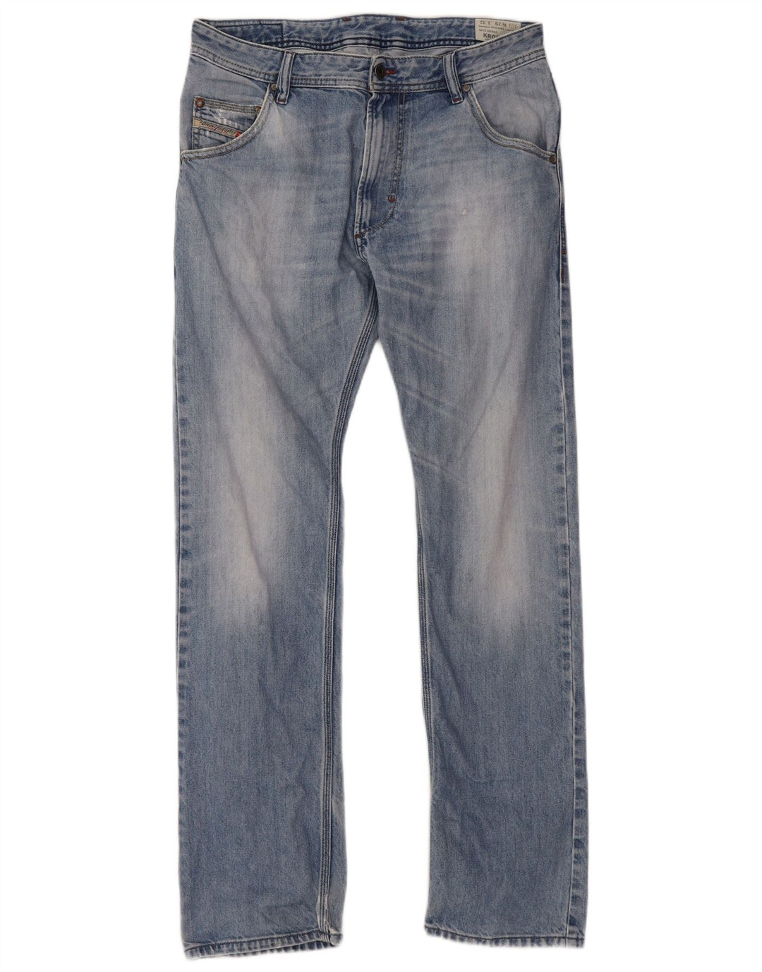 DIESEL Masculino Krooley Regular Carrot Slim Jeans W29 L32 Azul Algodão