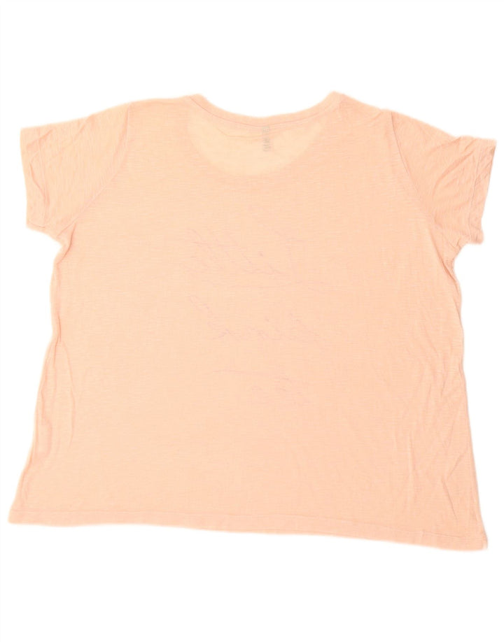 Camiseta feminina grande com estampa Benetton Reino Unido 10 pequena rosa manchada