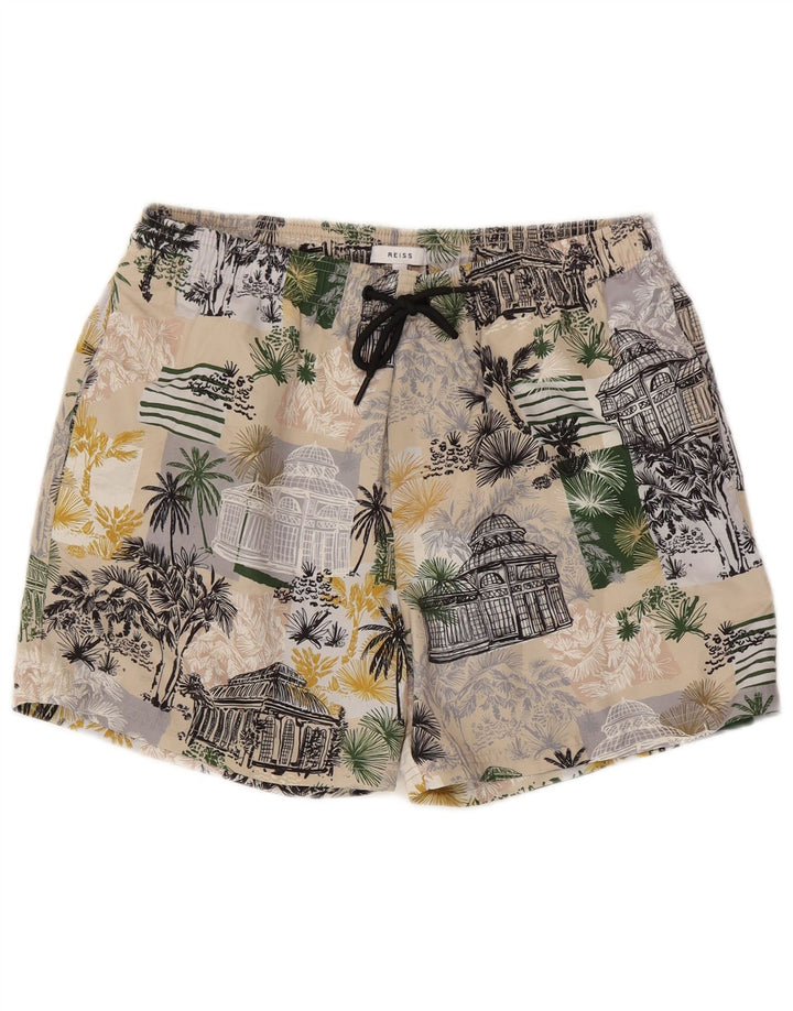 Reiss Shorts de natação masculino gráfico médio poliéster multicolorido