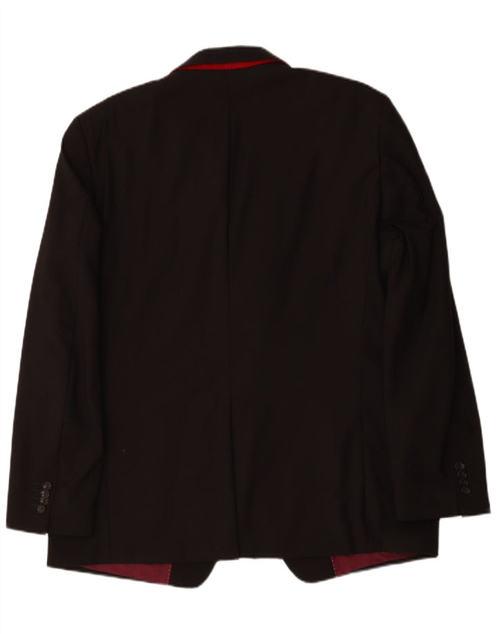 Tommy Hilfiger Jaqueta blazer masculina sob medida de 3 botões Reino Unido 42 XL marrom viscose