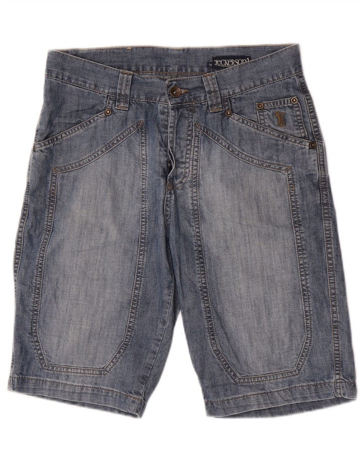 Shorts jeans masculino Jeckerson W30 algodão azul médio