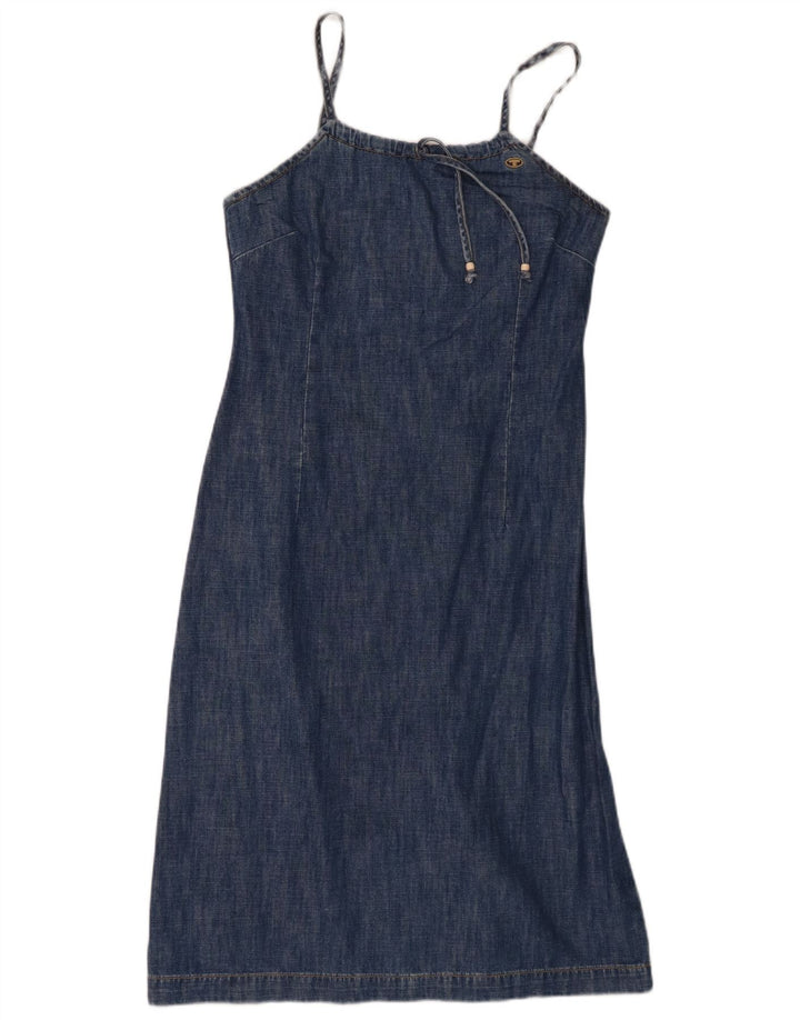 Vestido jeans feminino sem mangas Tom Tailor EU 36 pequeno algodão azul marinho