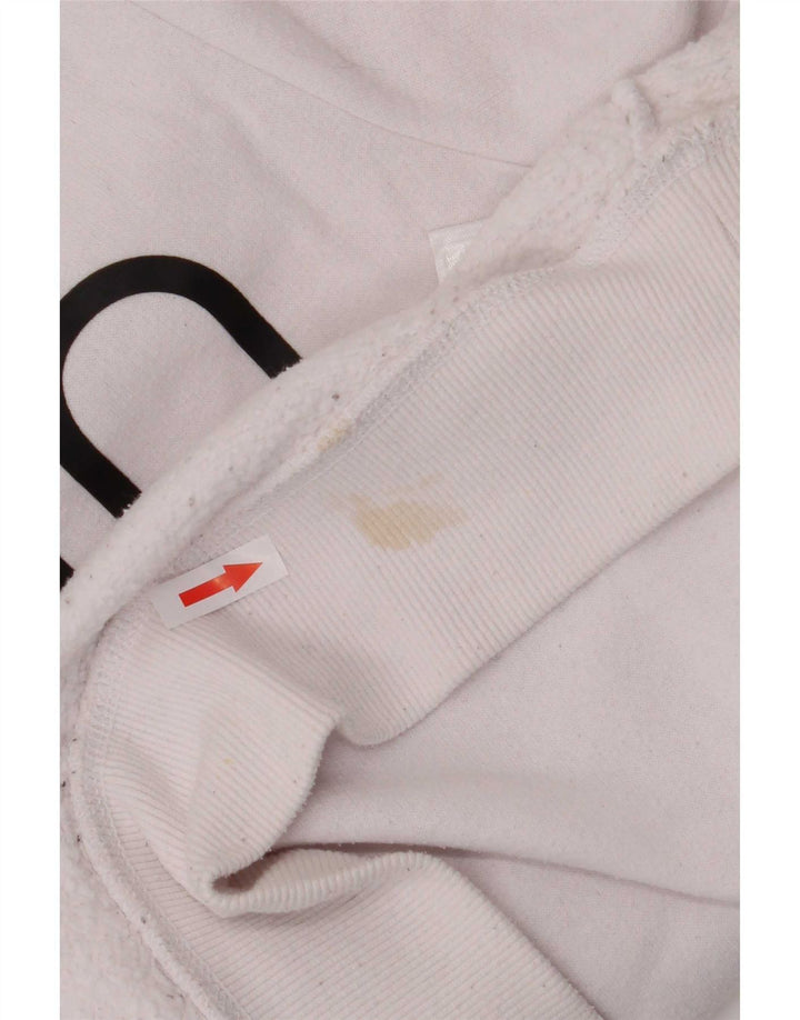 Calvin Klein moletom gráfico masculino jumper médio algodão branco