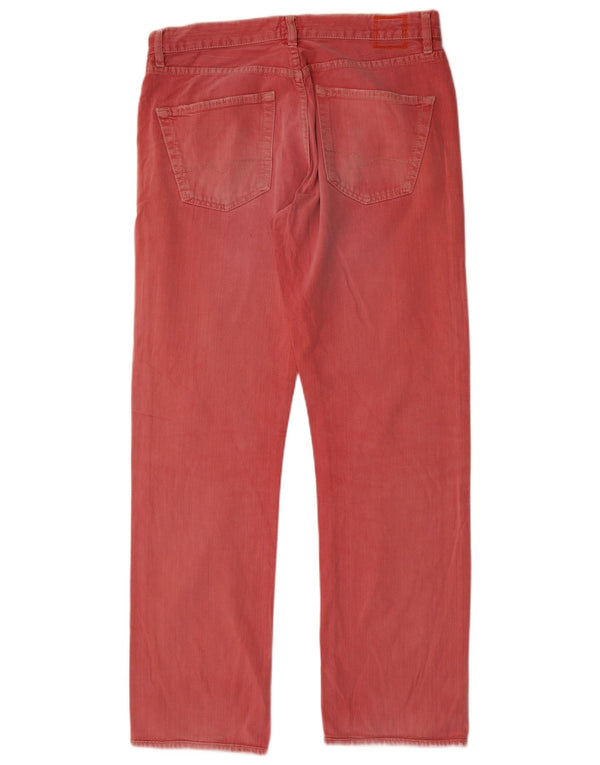 Hugo Boss Jeans reto masculino W33 L34 algodão rosa