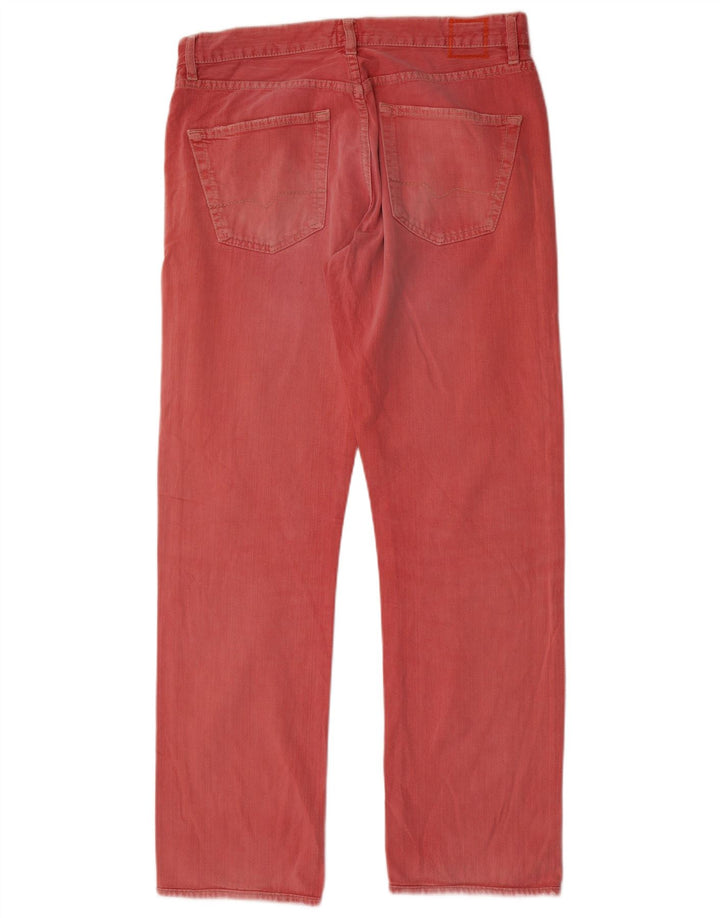 Hugo Boss Jeans reto masculino W33 L34 algodão rosa