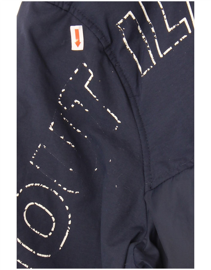 JACK & JONES Mens Graphic Hooded Padded Jacket UK 38 Medium Navy Blue