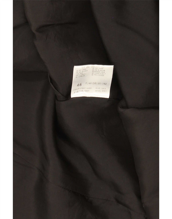 Jaqueta blazer feminina vintage com padrão abstrato Reino Unido 20 2XL camuflagem preta