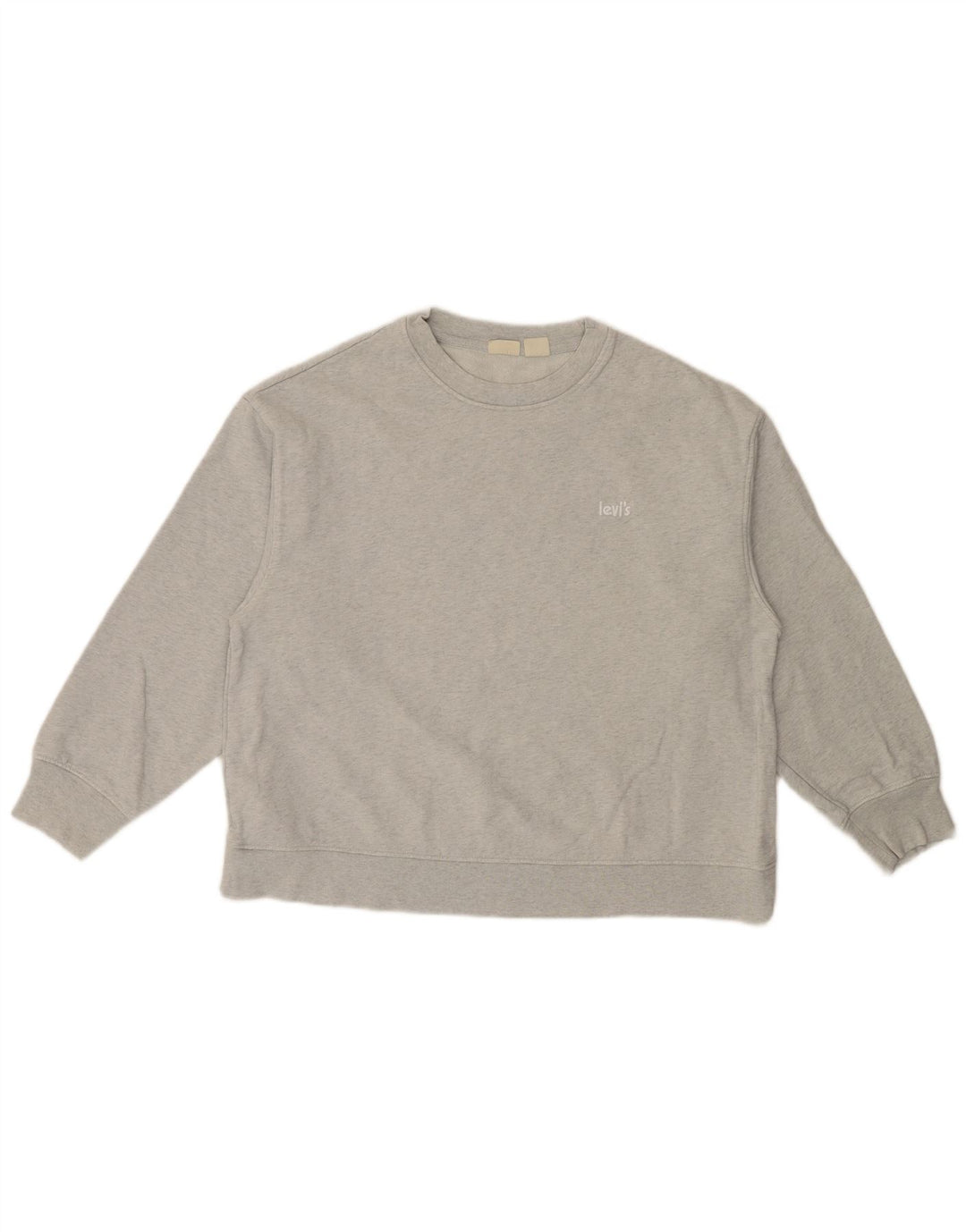 LEVI'S moletom feminino jumper UK 18 XL algodão cinza