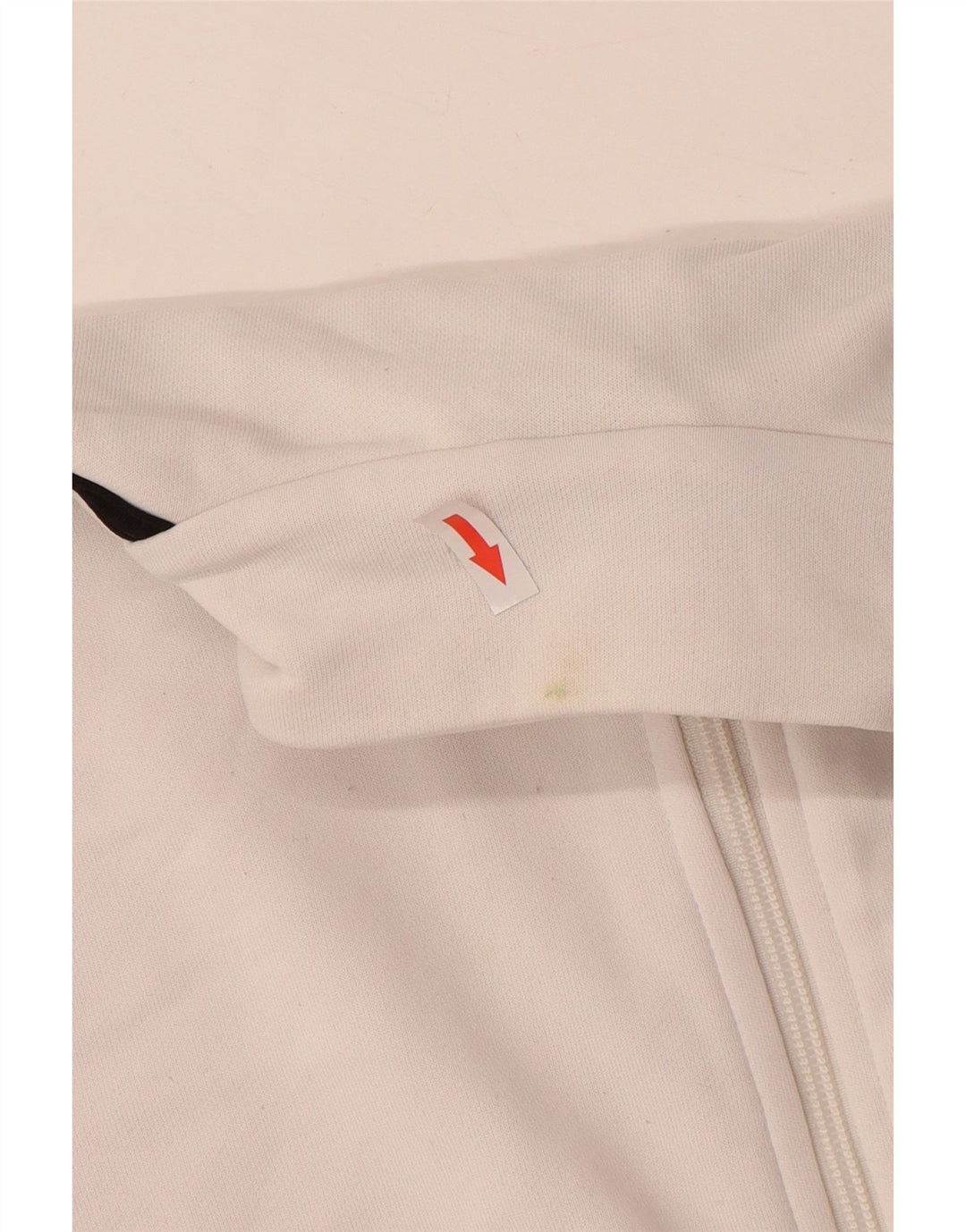 ADIDAS Womens Tracksuit Top Jacket UK 16 Grande Poliéster Branco