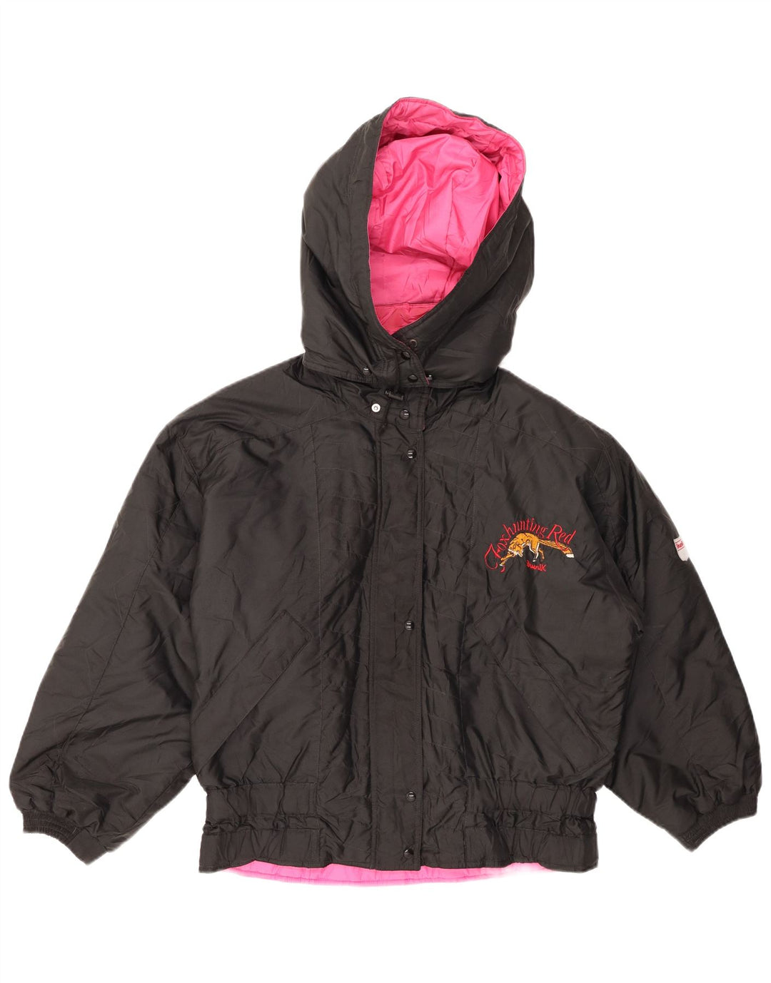 Jaqueta corta-vento feminina com capuz grande BRUNIK IT 42 médio preto