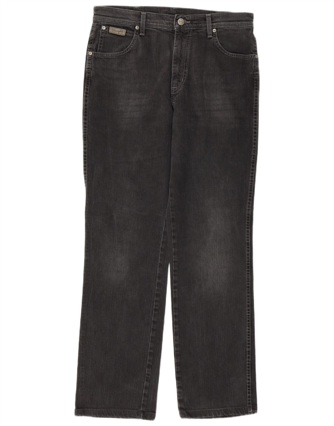 Wrangler Masculino Texas Stretch Straight Jeans W34 L31 Algodão Cinza