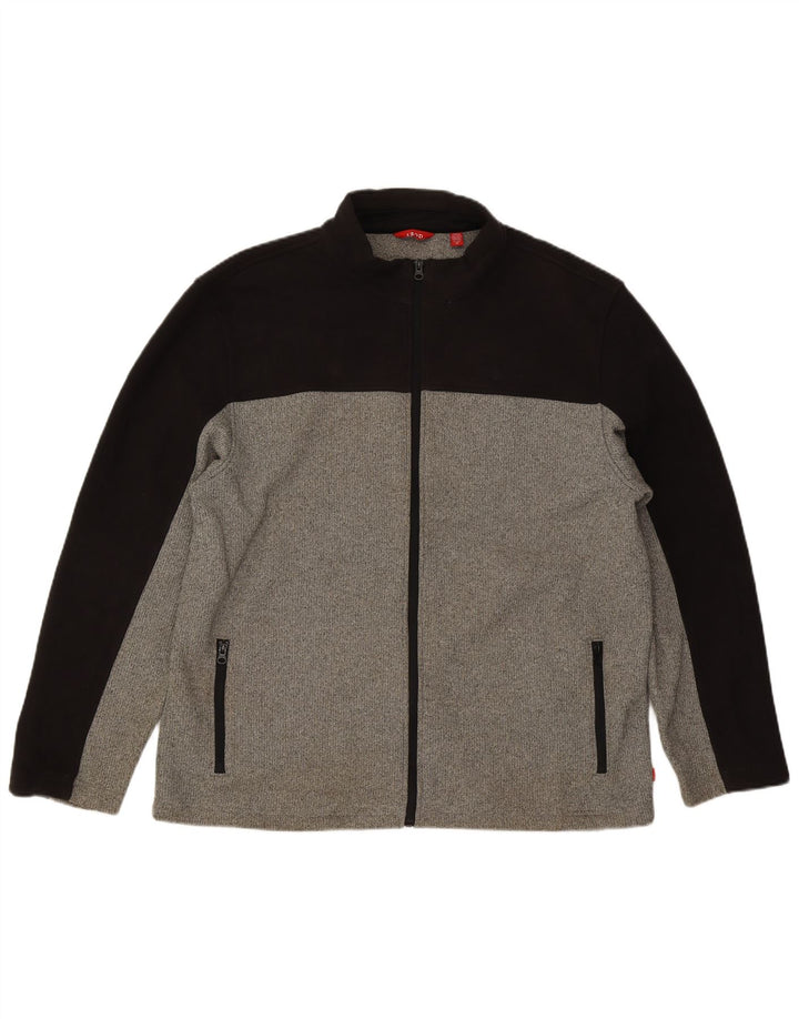 Jaqueta superior de agasalho masculino IZOD XL cinza Colourblock poliéster