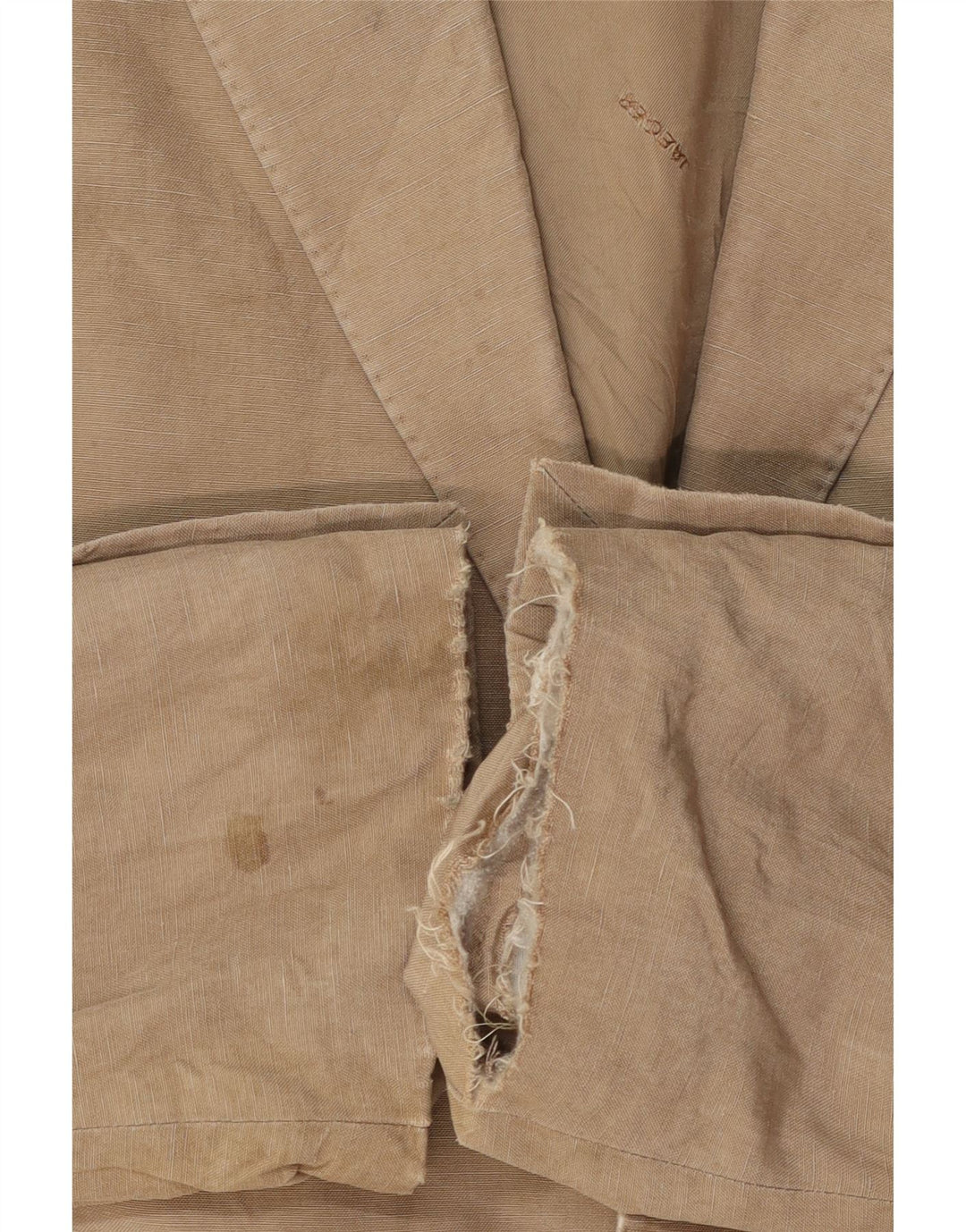 Jaqueta blazer masculina Jaeger com 2 botões Reino Unido 40 grande seda bege