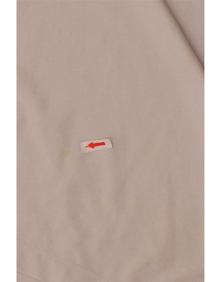 Nike Mens Dri Fit Zip Neck Pullover Treino Top Cinza Médio Poliéster